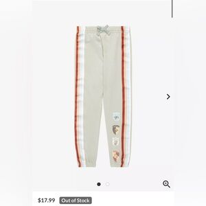 Kids' Light Gray Joggers with Striped Accents